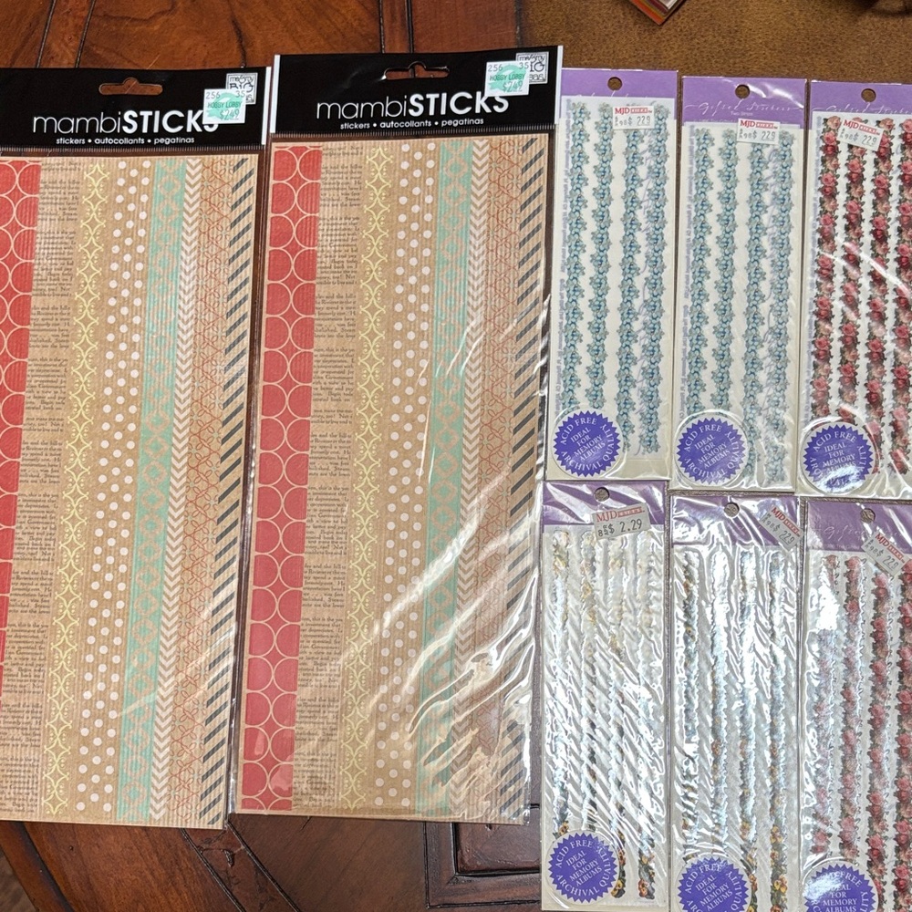 Home Party Decorative Stickers - Red, Blue, Gold